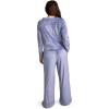 imageJockey Womens Sleepwear Velour Button Top and Wide Leg Pant Sleep SetHydrangea