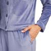 imageJockey Womens Sleepwear Velour Button Top and Wide Leg Pant Sleep SetHydrangea
