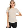 imageJockey Womens Activewear EVERACTIVE Short Sleeve Crew Neck TeeSandy Heather
