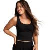 imageJockey Womens Loungewear Cotton Stretch Ruched TankBlack