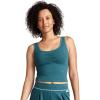 imageJockey Womens Loungewear Cotton Stretch Ruched TankTeal Heather