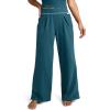 imageJockey Womens Loungewear Cotton Stretch Wide Leg PantTeal Heather