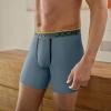 imageJockey Mens Underwear Chafe Proof Pouch Microfiber 85quot Long Leg Boxer Brief  3 PackBright AquaIron GreyBlue Jay Out