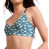 imageJockey Womens Bra Organic Cotton Stretch Triangle BraletteFrayed Teal Floral