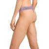 imageJockey Womens Underwear Organic Cotton Stretch Logo Thong  3 PackPurple Haze Dot