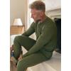 imageJockey Mens Baselayer Waffle PantMilitary Green Heather