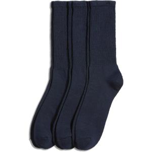 imageJockey Mens Socks Mens NonBinding Crew Socks  3 PackNavy