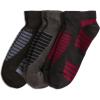 imageJockey Mens Socks Mens Made in America Sport Low Cut Socks  3 PackBlack on GreyGrey on GraniteBlack on Cardinal