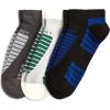 imageJockey Mens Socks Mens Made in America Sport Low Cut Socks  3 PackBlackGrey on Light GreyWhite on Dark Green