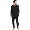 imageJockey Mens Loungewear Lightweight Cotton Blend Fleece Crew SweatshirtBlack Heather