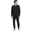imageJockey Mens Loungewear Lightweight Cotton Blend Fleece Crew SweatshirtBlack Heather