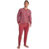 imageJockey Mens Loungewear Lightweight Cotton Blend Fleece Crew SweatshirtSingle Stripe