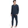 imageJockey Mens Loungewear Lightweight Cotton Blend Fleece Crew SweatshirtThunder Blue Heather