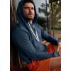 imageJockey Mens Loungewear Lightweight Cotton Blend Fleece Crew SweatshirtThunder Blue Heather