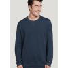 imageJockey Mens Loungewear Lightweight Cotton Blend Fleece Crew SweatshirtThunder Blue Heather