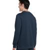 imageJockey Mens Loungewear Lightweight Cotton Blend Fleece Crew SweatshirtThunder Blue Heather