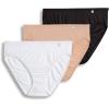 imageJockey Womens Underwear Plus Size Elance French Cut  3 PackBlackLightIvory