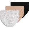 imageJockey Womens Underwear Supersoft Breathe Brief  3 PackLightSimple DotBlack