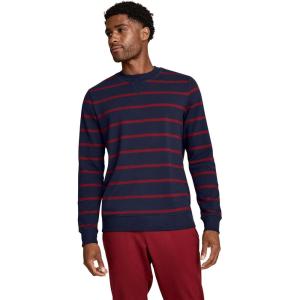 imageJockey Mens Loungewear Lightweight Cotton Blend Fleece Crew SweatshirtNavy Stripe