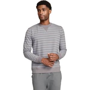 imageJockey Mens Loungewear Lightweight Cotton Blend Fleece Crew SweatshirtRyder Stripe