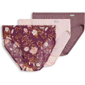imageJockey Womens Underwear Plus Size Elance French Cut  3 PackDreamy Floral ThicketPrimrose PinkPurple Haze