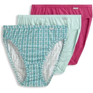 imageJockey Womens Underwear Plus Size Elance French Cut  3 PackSoft RoseAvenue GeoTurquoise Cloud