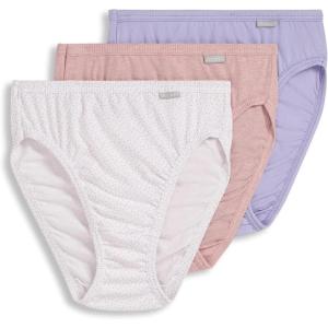 imageJockey Womens Underwear Plus Size Elance French Cut  3 PackViolet VeilCoral Mist HeatherTango Dot