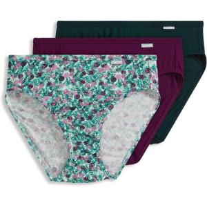imageJockey Womens Underwear Supersoft French Cut  3 PackPlumGreen