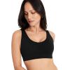imageJockey Womens Bra Seamfree Cotton Blend Light Support BraletteBlack Night