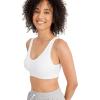 imageJockey Womens Bra Seamfree Cotton Blend Light Support BraletteDiamond White