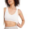 imageJockey Womens Bra Seamfree Cotton Blend Light Support BraletteDiamond White