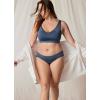 imageJockey Womens Bra Seamfree Cotton Blend Light Support BraletteNavy Heather