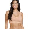 imageJockey Womens Bra Seamfree Cotton Blend Light Support BraletteLight Beige
