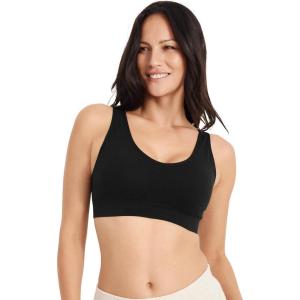 imageJockey Womens Bra Seamfree Cotton Blend Light Support BraletteBlack Night