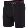 imageJockey Mens Underwear Chafe Proof Pouch Microfiber 85quot Long Leg Boxer BriefBlack