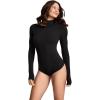 imageJockey Womens Activewear Supersoft Mock Neck BodysuitBlack