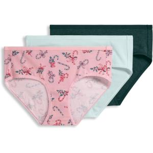 imageJockey Womens Underwear Organic Cotton Stretch Logo Hipster  3 PackDew Candy