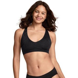 imageJockey Womens Bra Smooth Touch Lace BraletteBlack