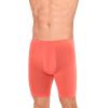 imageJockey Mens Underwear Active Ultra Soft Modal 9quot Long Leg Boxer BriefTrue NavyGlowing GeoTropical Coral