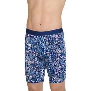 imageJockey Mens Underwear Active Ultra Soft Modal 9quot Long Leg Boxer BriefPainted Flower Garden