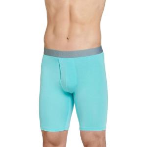 imageJockey Mens Underwear Active Ultra Soft Modal 9quot Long Leg Boxer BriefPool Blue