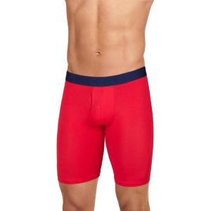 imageJockey Mens Underwear Active Ultra Soft Modal 9quot Long Leg Boxer BriefRed