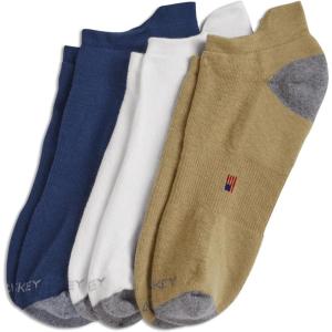 imageJockey Mens Socks Mens Made in America Low Cut Socks  3 PackInsignia BlueWhiteKhaki