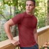imageJockey Mens Casualwear Made2Fit Crew Neck TShirtDeep Cranberry