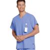 imageJockey Unisex Scrubs Classic Unisex One Pocket Stretch Scrub TopCeil Blue