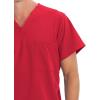 imageJockey Unisex Scrubs Classic Unisex One Pocket Stretch Scrub TopRed