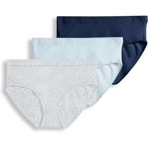 imageJockey Womens Underwear Elance Breathe Hipster  3 PackFlowing FineFrothy BlueNavy