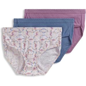 imageJockey Womens Underwear Elance Breathe Hipster  3 PackFresh CoastStippled WavesSilver Plum