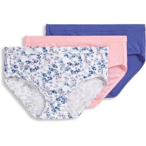 imageJockey Womens Underwear Elance Breathe Hipster  3 PackFuture DuskHarmonious FloralPink Opal
