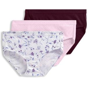 imageJockey Womens Underwear Elance Breathe Hipster  3 PackPink PearlMedieval FloralDeep Sangria